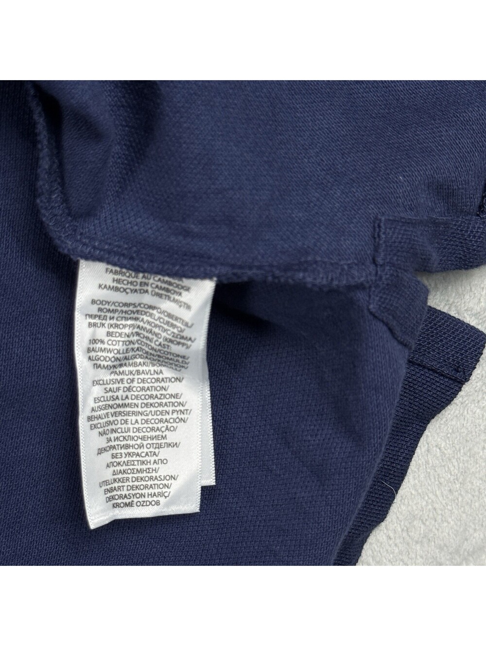 Polo Ralph Lauren Men’s 3XB Navy Blue Polo Shirt Red Pony Tipped Collar Big Tall - Picture 5 of 9